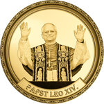 Pièce de monnaie en Or 5000 Francs g 0.155 (1/200 oz) Millésime Gold Gift POPE LEO XIV 1/200 (PRÉCOMMANDE)