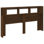 vidaXL Tête de lit à LED chêne marron 180x18 5x103 5cm bois ingénierie