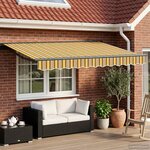 vidaXL Auvent rétractable électrique Jaune  Gris  Anthracite 3 5 x 2 m