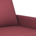 vidaXL Canapé à 3 places Rouge bordeaux 180 cm Tissu