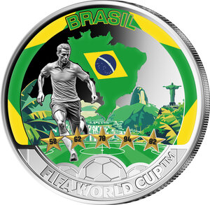 Monnaie BRASIL FIFA World Cup Champions Metal 50 Cents Solomon Islands 2026