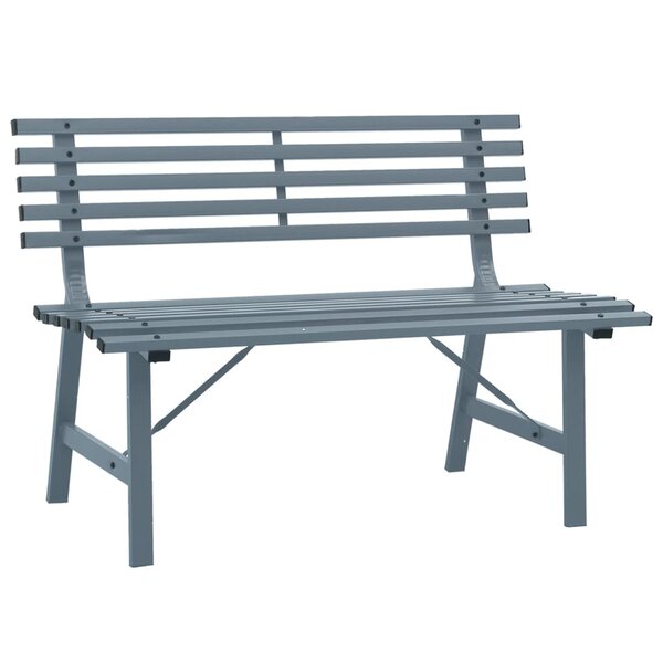 vidaXL Banc de jardin 110 cm Acier Gris
