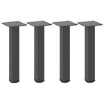 vidaXL Pieds de table basse 4 pièces Anthracite 30-32 cm Acier