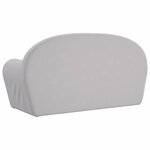 vidaXL Canapé pour enfants 2 places gris clair peluche douce
