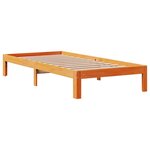 vidaXL Cadre de lit sans matelas cire marron 90x200 cm bois pin massif