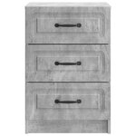 vidaXL Cabinet de chevet Gris béton 43 x 41 x 63 5 cm