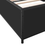 vidaXL Cadre de lit sans matelas noir 90x200 cm