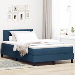 vidaXL Lit à sommier avec matelas bleu 120x200 cm Tissu