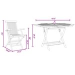vidaXL Ensemble de salle à manger pour jardin 5 Pièces Marron Teck massif