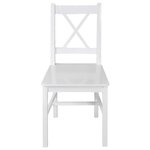 vidaXL Chaises à manger lot de 4 blanc bois de pin