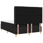 vidaXL Lit à ressorts avec matelas Noir 140 x 190 cm tissu