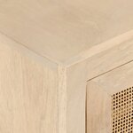 vidaXL Meuble TV 110x30x40 cm bois massif de manguier et fer