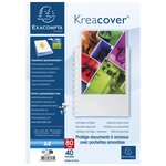 Protège-documents à anneaux et pochettes détachables KreaCover 80 vues - A4 - Blanc EXACOMPTA