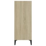 vidaXL Buffet Blanc et chêne sonoma 57x35x90 cm Aggloméré