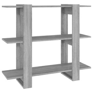 vidaXL Bibliothèque/Séparateur de pièce Sonoma gris 100x30x87 cm
