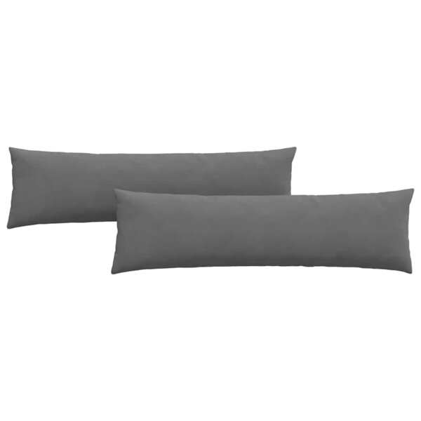 vidaXL Coussins de canapé 2 Pièces Gris foncé 145 x 40 cm tissu