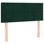 vidaXL Sommier à lattes de lit et matelas et LED Vert foncé 80x200 cm