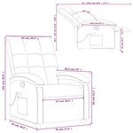 vidaXL Fauteuil de massage inclinable noir tissu