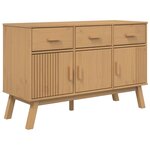 vidaXL Buffet OLDEN marron 114x43x73 5 cm bois massif de pin