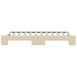 vidaXL Lit de jour avec lit gigogne crème 100x200 cm tissu