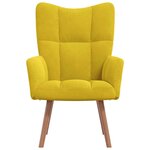 vidaXL Chaise de relaxation Jaune moutarde Velours