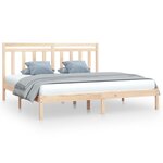 vidaXL Cadre de lit Bois massif 200x200 cm