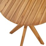 vidaXL Table de Bistrot de Jardin Ø70x75 cm en Bois Massif de Teck