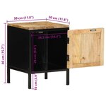 vidaXL Cabinet de chevet Marron et noir 30 x 30 x 40 cm