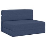 vidaXL Canapé-lit pliable Bleu 100 x 80 x 60 cm Tissu