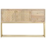 vidaXL buffet doré 120x30x75 cm bois de manguier massif