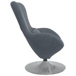 Fauteuil œuf vidaXL en velours gris foncé