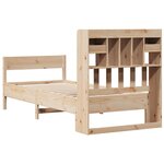 vidaXL Lit bibliothèque sans matelas 75x190 cm bois de pin massif
