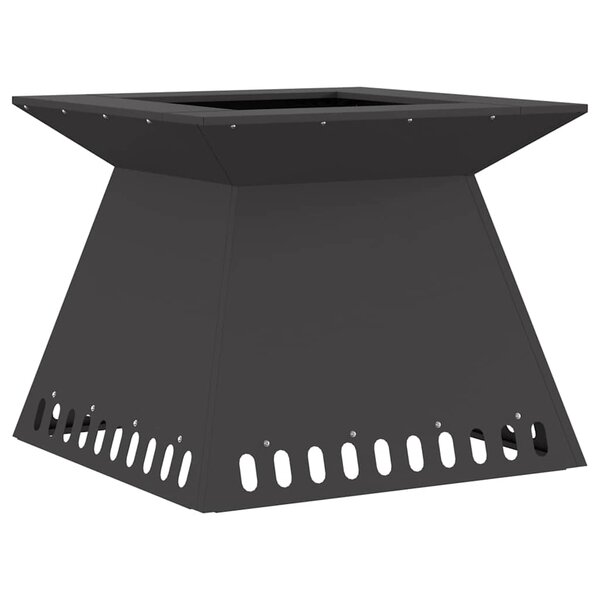 vidaXL Braise Noir 60 x 60 x 50 cm Acier laminé à froid