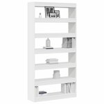 vidaXL Bibliothèque Blanc Bois d'ingénierie