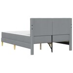 vidaXL Cadre de lit avec matelas Gris clair 140 x 200 cm Tissu