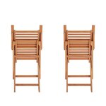 Lot de 2 fauteuils pliantes de jardin en eucalyptus FSC - 57,5x56x90cm