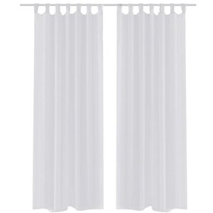 vidaXL Rideau fin Blanc 140x245 cm 2 Pièces