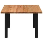 vidaXL Table à manger marron clair bois de chêne massif rectangulaire