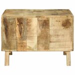 vidaXL Table basse Marron 50 x 50 x 35 cm Bois de manguier brut massif