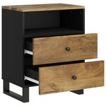 vidaXL Table de chevet 50x33x62 cm Bois de manguier et d'ingénierie