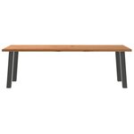 vidaXL Table à manger marron clair bois de chêne massif rectangulaire