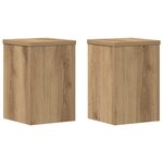vidaXL Supports pour plantes 2 Pièces chêne artisanal bois d'ingénierie