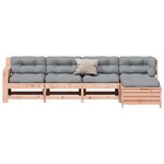 vidaXL Salon de jardin 5 Pièces avec coussins bois massif douglas