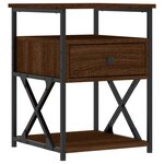 vidaXL Tables de chevet 2Pièces chêne marron 40x42x55cm bois d'ingénierie