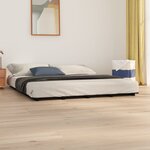 vidaXL Cadre de lit Noir 200x200 cm Bois de pin massif