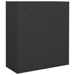 Armoire de bureau avec 2 étagères réglables rangement dossiers 90 x 40 x 102 cm en acier anthracite 02_0046910