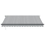 vidaXL Auvent manuel rétractable anthracite et blanc 400x350 cm