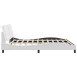 vidaXL Cadre de lit avec lumières LED blanc 200x200 cm similicuir