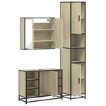 vidaXL Ensemble de meubles de salle de bain 3 Pièces chêne sonoma