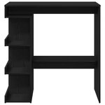 Table de bar en chêne noir avec rangement  100x50x101 5 cm